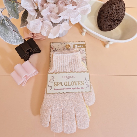 Spa Exfoliating Gloves - Picture 1 of 3